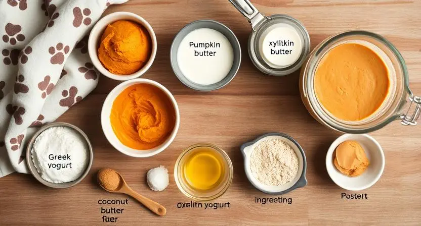 Ingredients cake with pumpkin
